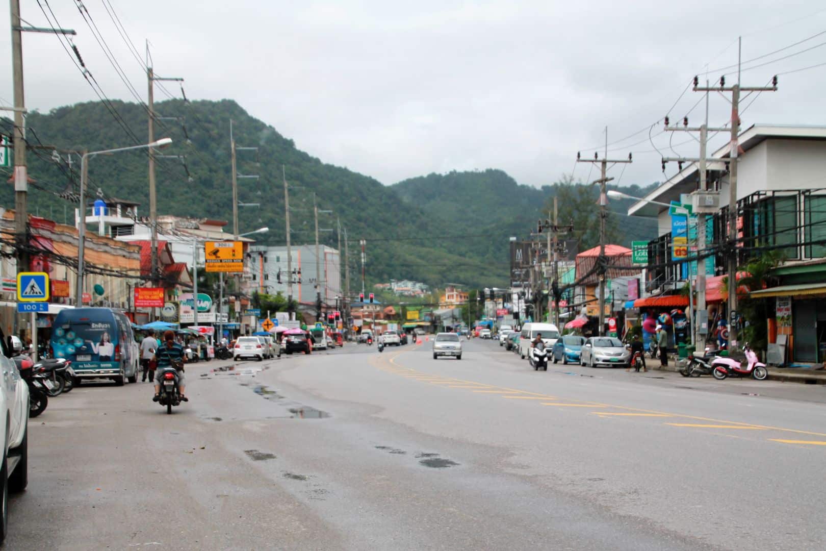 Driving on the roads of Phuket Island, Thailand