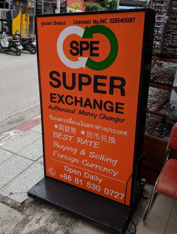 The most popular money exchange in Chiang Mai- Super Exchange