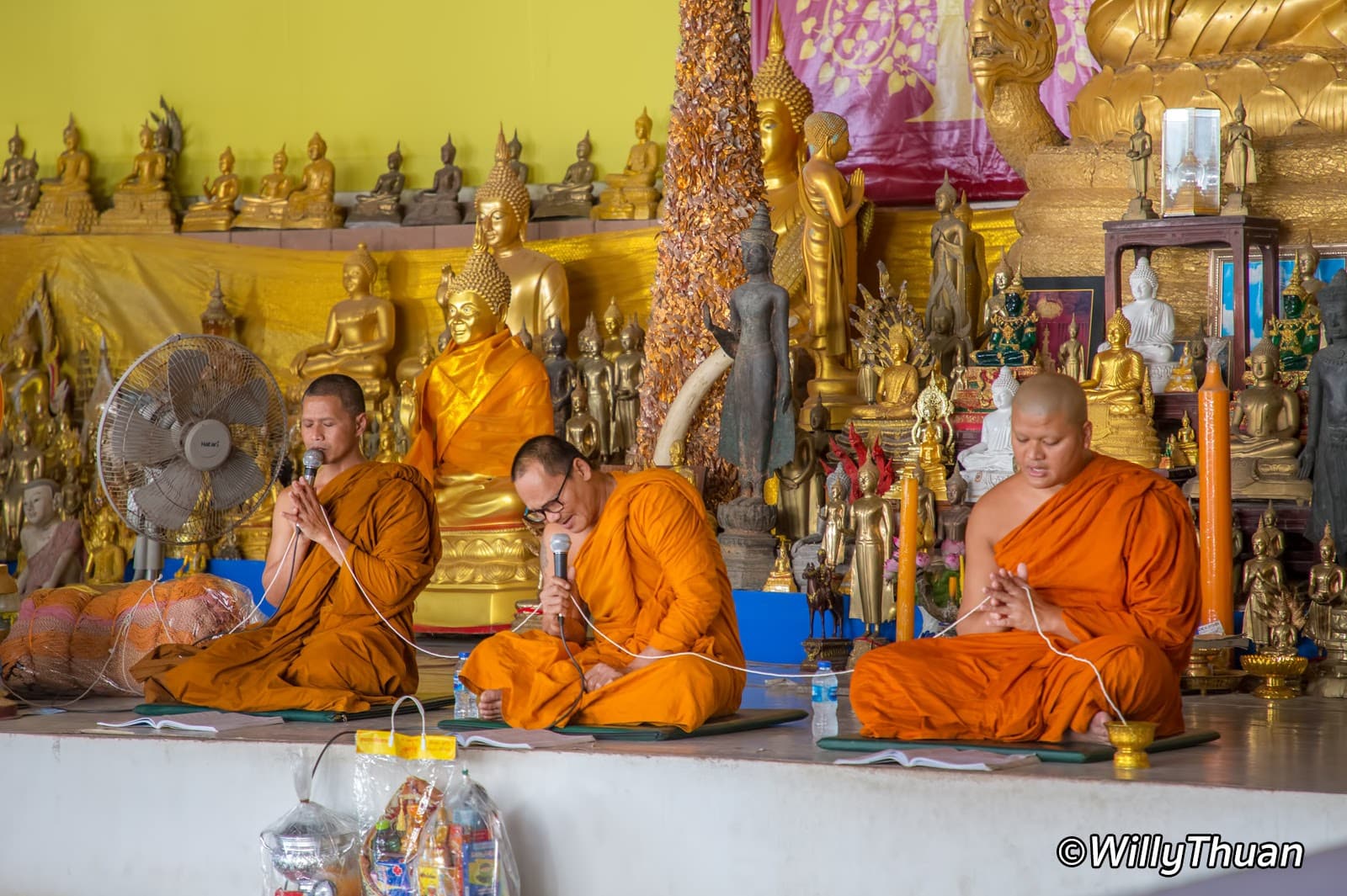 Monks during a special occasion at Big Buddha, Phuket