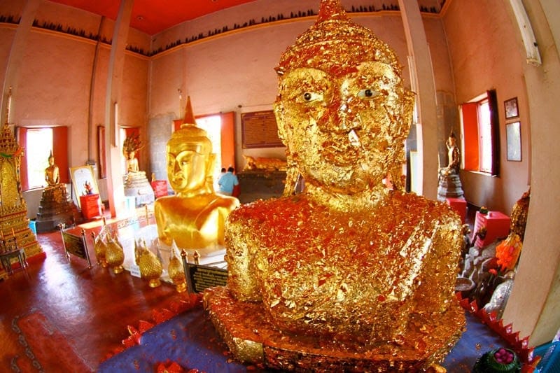 The Mysterious half-buried Buddha at the Wat Phra Thong, Phuket