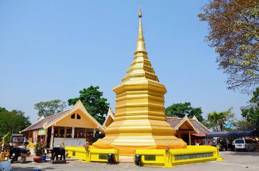 The Wat Phra That Doi Chom in Chiang Rai