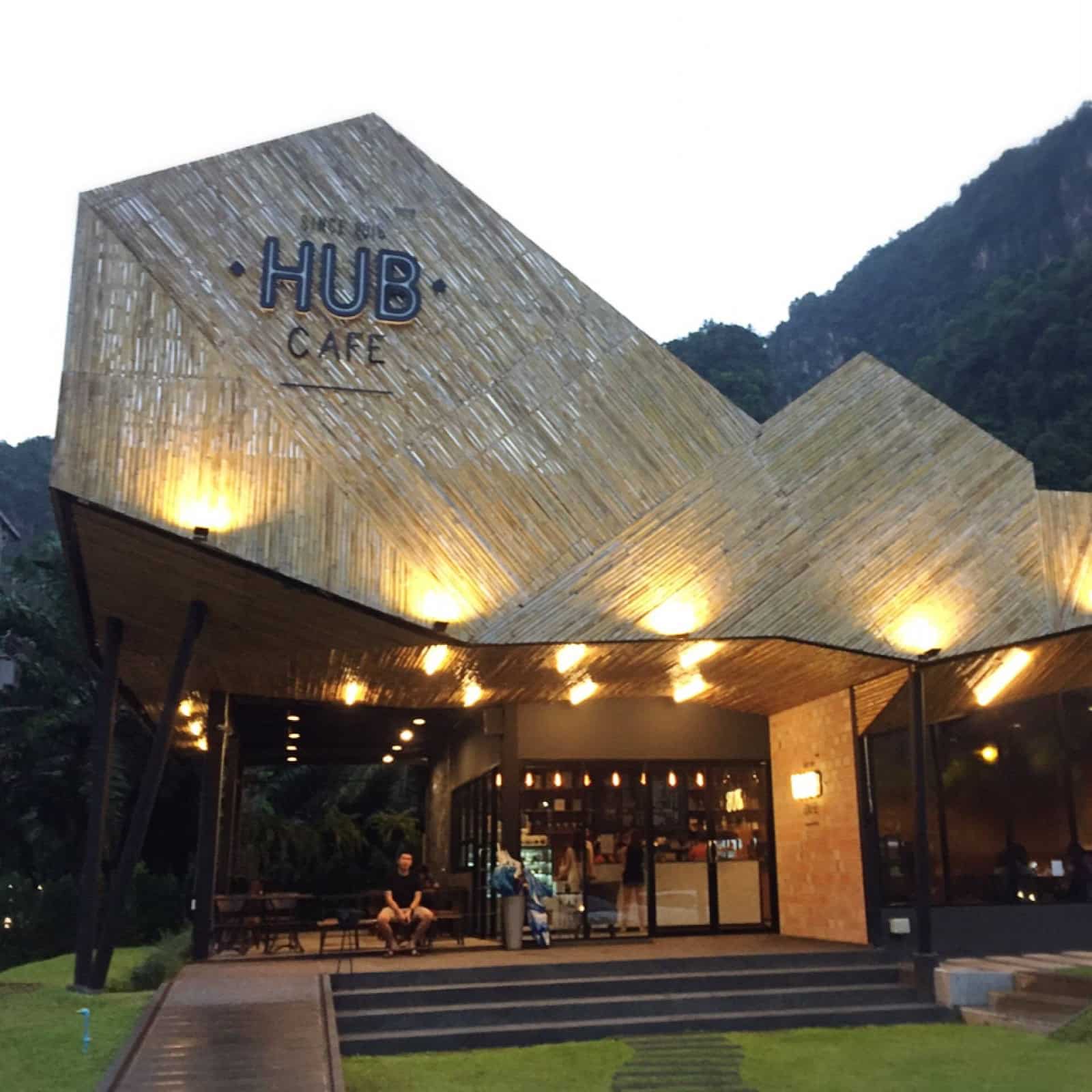 The entrance of Hub Cafe, Krabi