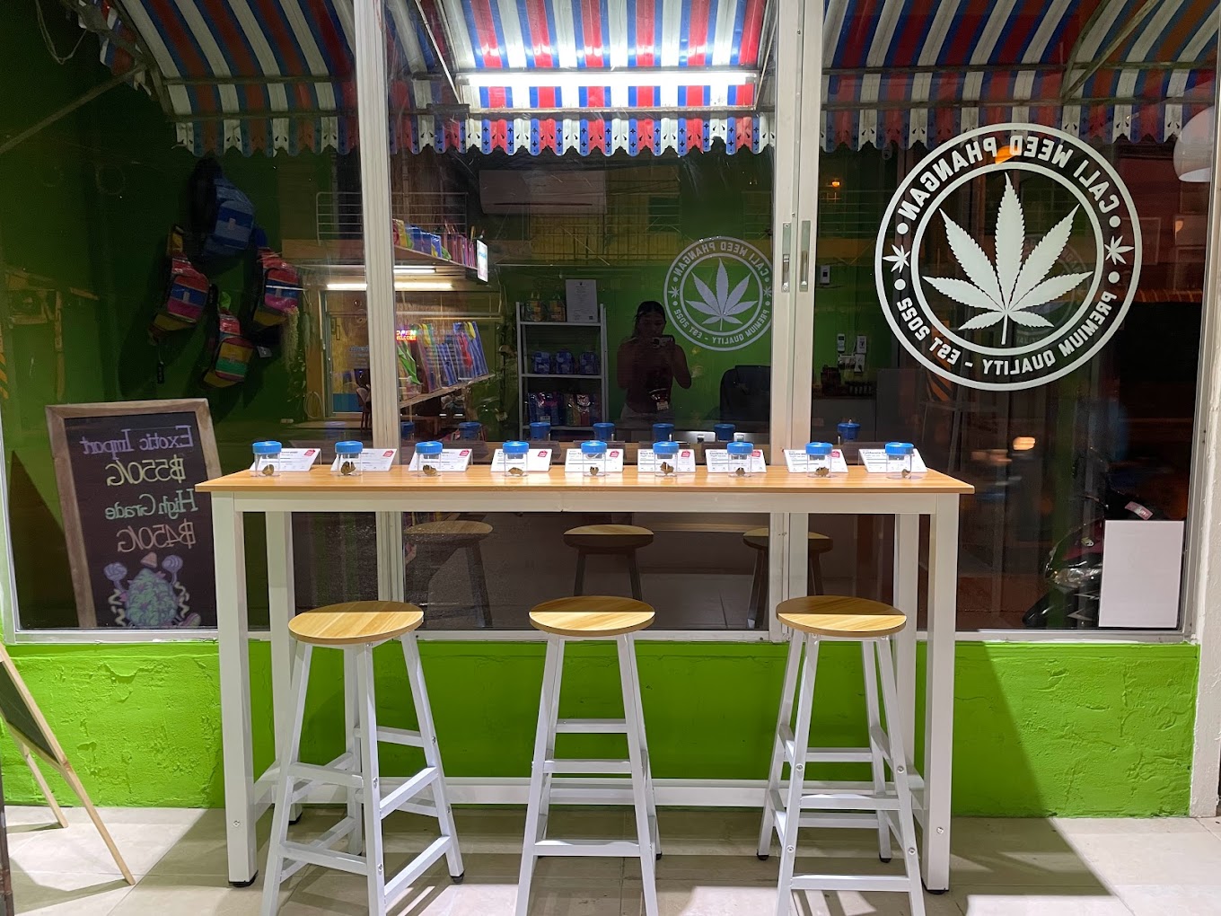 Cannabis Dispensaries in Koh Phangan – Cali Weed Koh Phangan Weed shelf at Cali Weed Koh Phangan