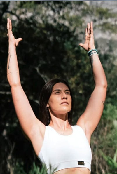 Girl doing yoga at Chiang Mai Thapae Resort