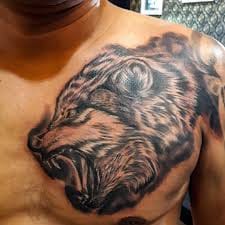 Customer Flaunting His Lion Tattoo at H20 Ink Tattoo Studio