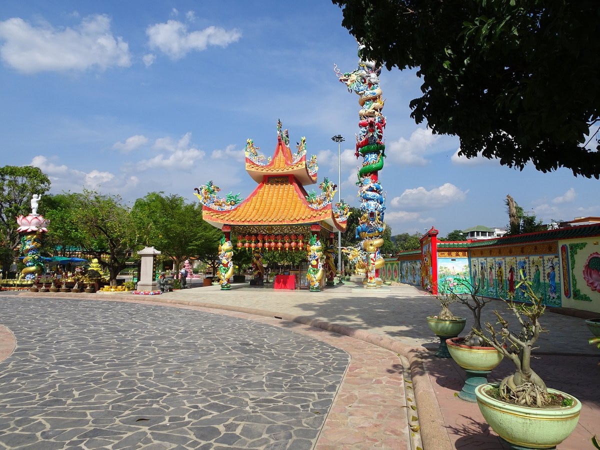 The Wat Chai Mongkron temple in Kanchanaburi