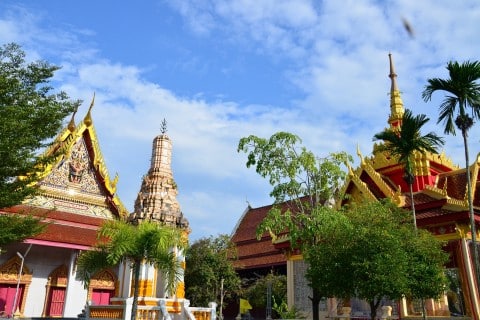 The Wat Sai Temple in Surat Thani