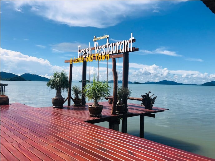The view from Fresh restaurant on Klong Dao Beach