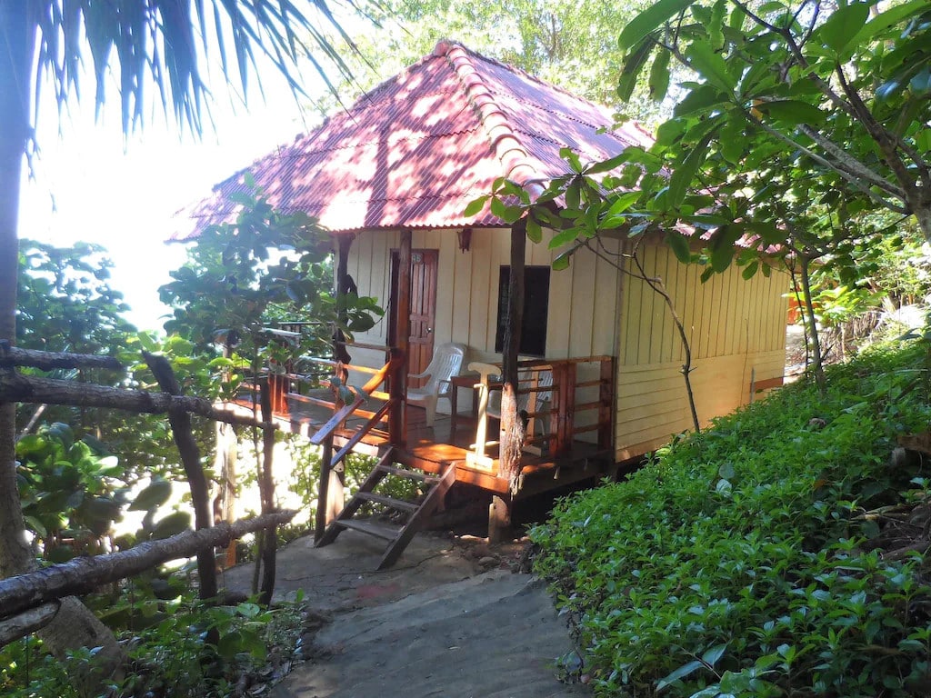 The exterior view of the Jungle Beach Bungalow