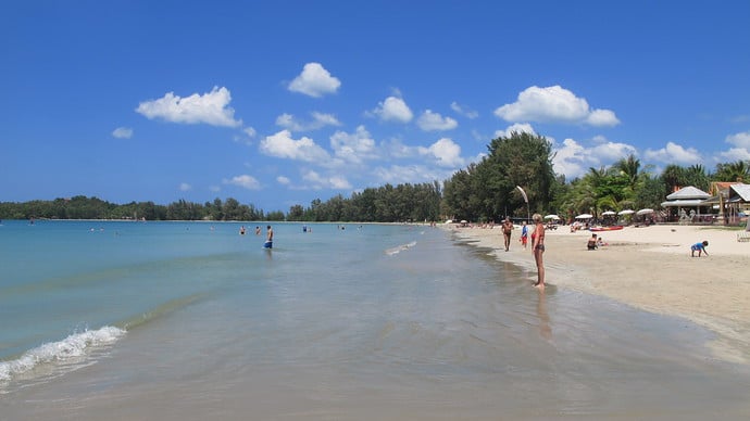 Visitors enjoying the Klong Tob Beach
