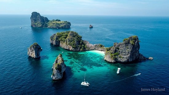 Aerial view of the Koh Haa Island