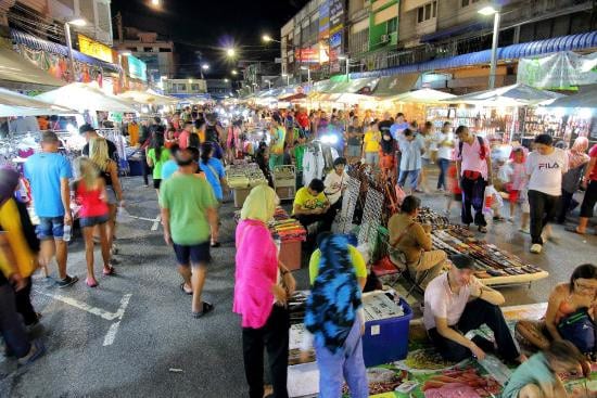 A bustling market in Koh Lanta