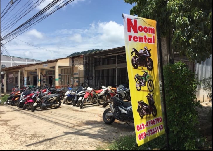 Bike Stand of the Nom Bike and Car Rental, Koh Lanta