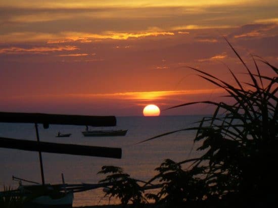 The majestic sunset view from the Bamboo Beach