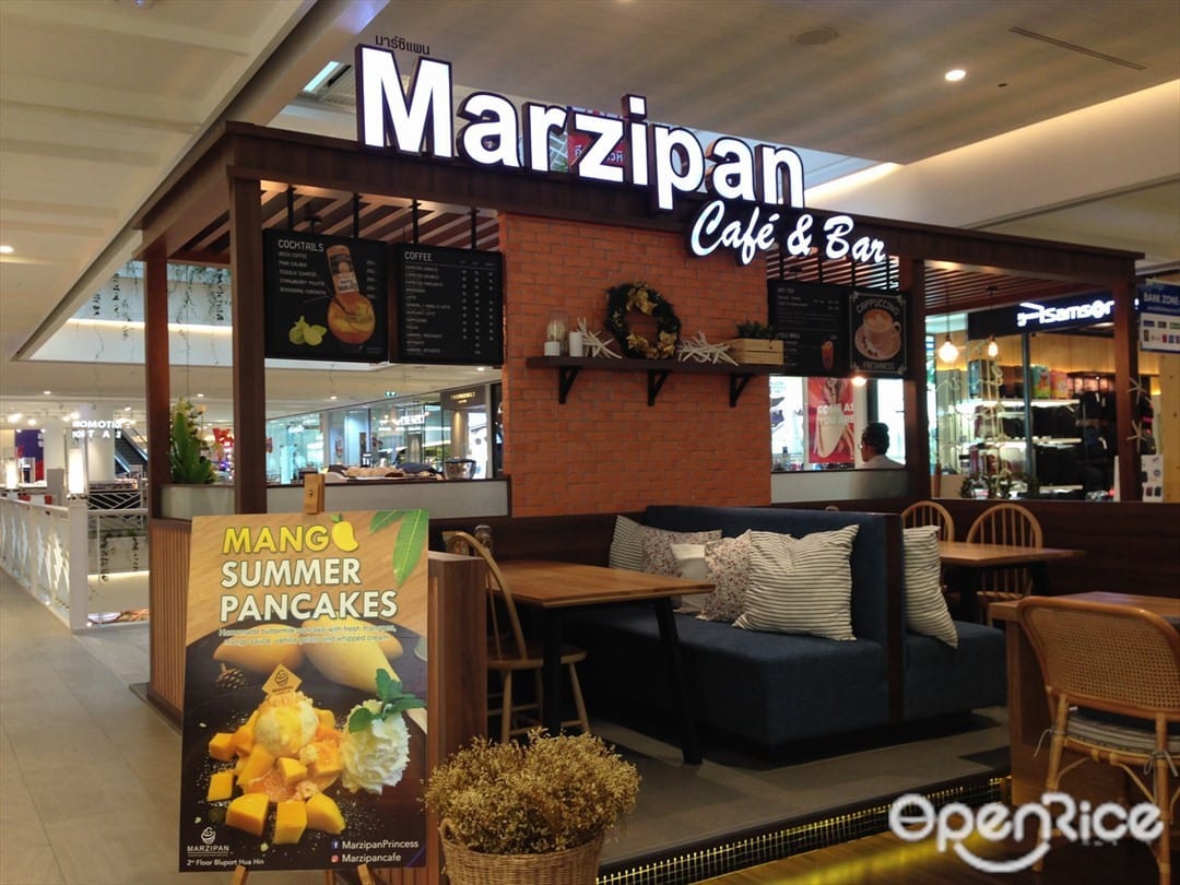 The entrance area of Marzipan Cafe & Bar, Hua Hin