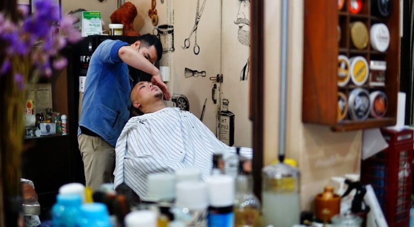 Professionals at Work in The Cutler Barber Shop, Chiang Mai