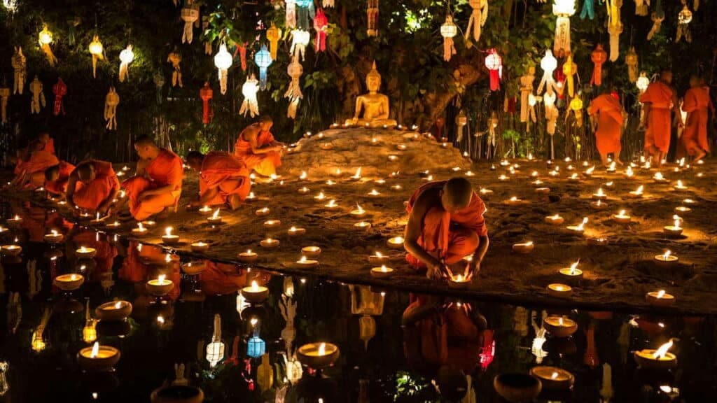 The famous Loy Krathong Festival in Koh Lanta