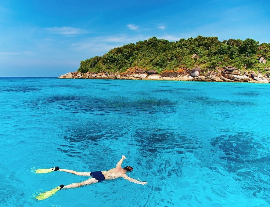 Snorkeling during the dry season