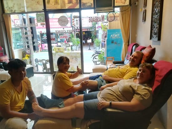 tourist getting Massage in Kamala beach, Phuket