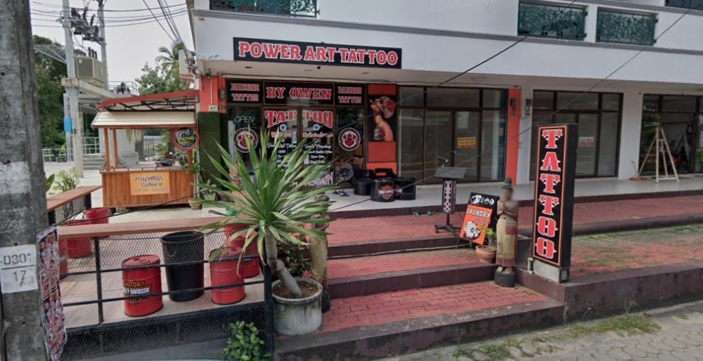 The entrance of By Owen Tattoo, Koh Samui