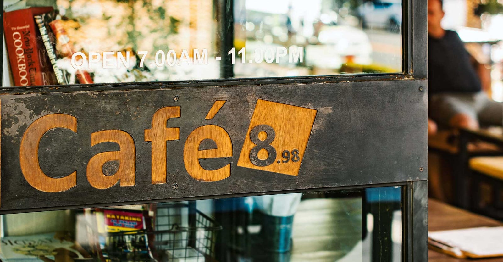 The entrance door of Cafe 8.98, Krabi