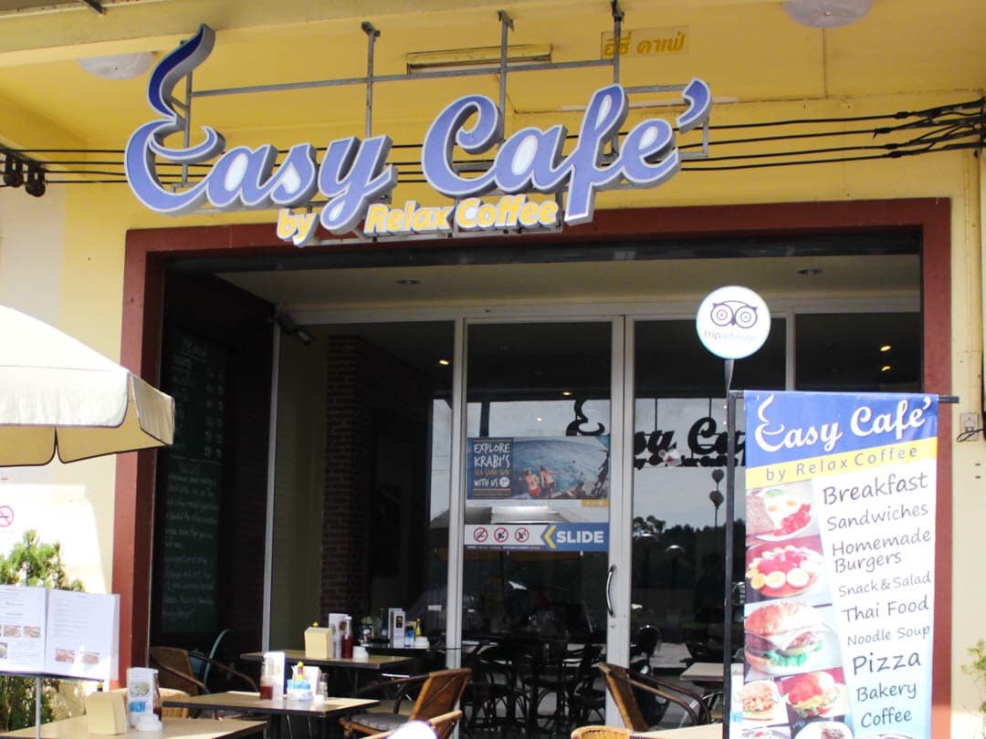 The entrance of Easy Cafe, Krabi