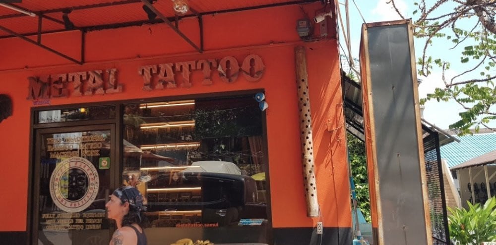 The entrance of Metal Tattoo, Koh Samui