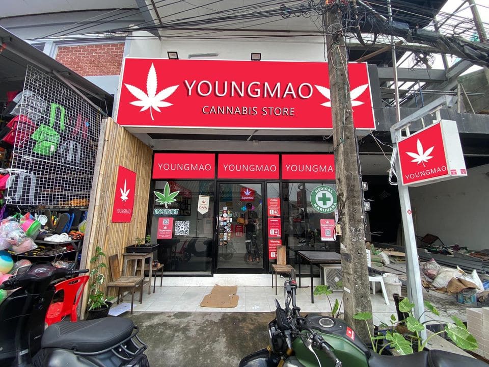 Outside Youngmao Cannabis Dispensary Outside Youngmao Cannabis Dispensary