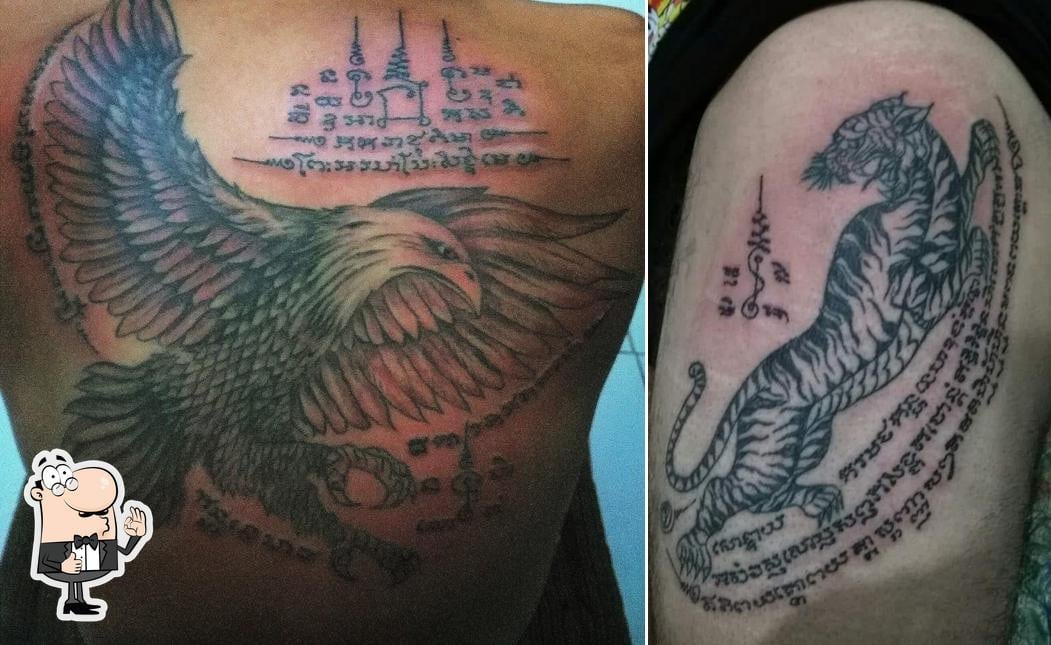 The tattoo design in Samnak Sak Yant Ajarn Tor Choeng Moen, Koh Samui