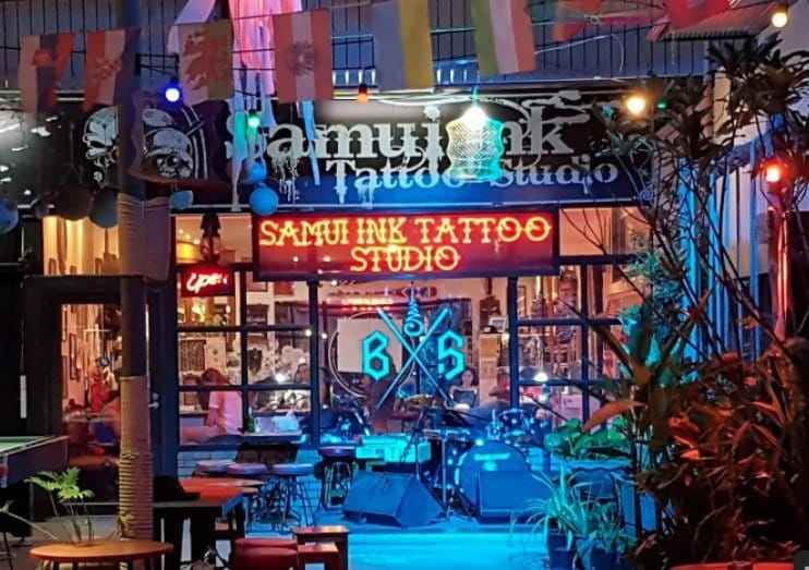The entrance of Samui Ink Tattoo Studio, Koh Samui