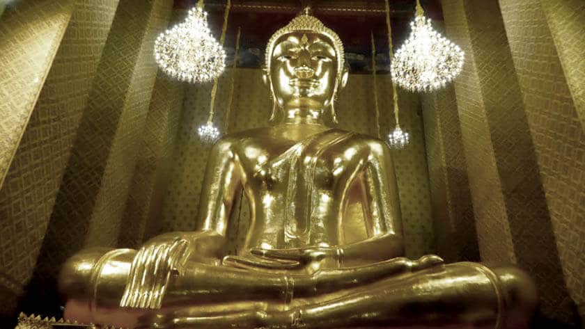 12 meter Tall Buddha Image, Wat Kalyanmit The 12 meter Tall Buddha Image