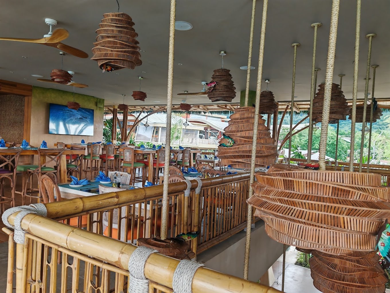 Inside the Treehouse Restaurant at Blue Tree Breakfast in Mangosteen Resort