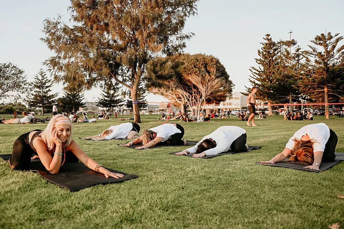 Yoga In An Open Field At 7 Day Womens Retreat Program
