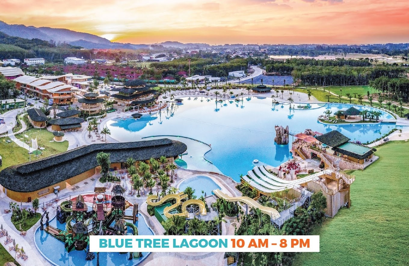 Aerial View Of The Blue Tree Water Park