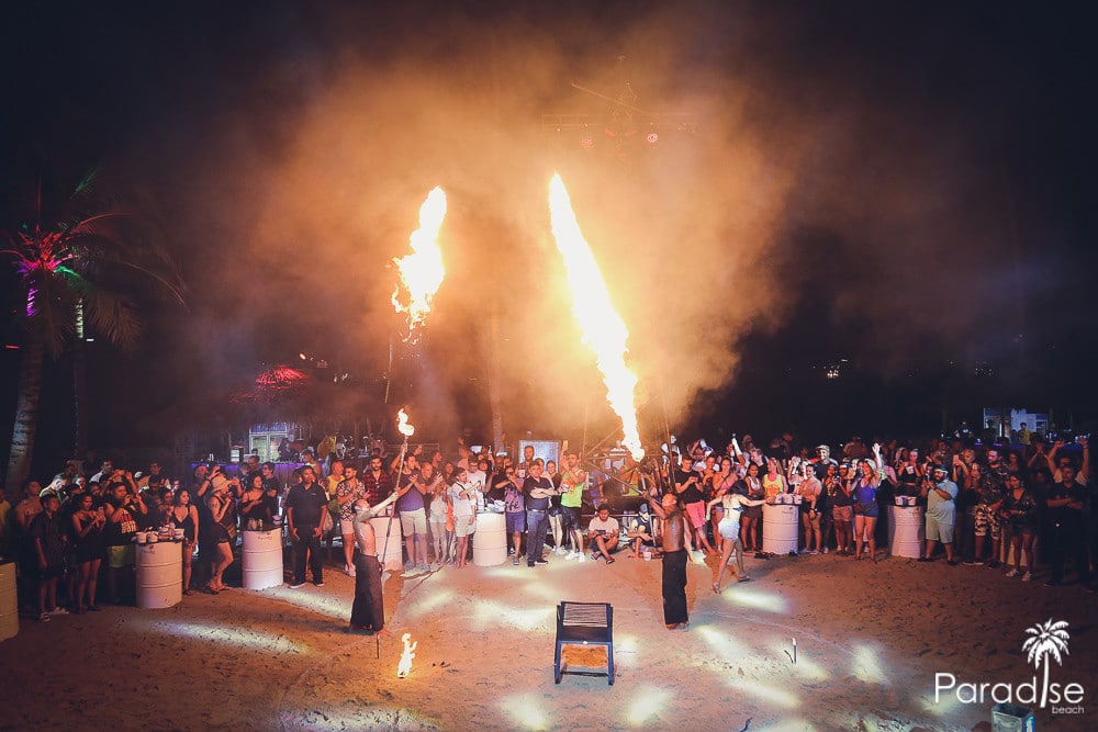Fire Show at the Paradise Beach Club Phuket Paradise Beach Club Phuket