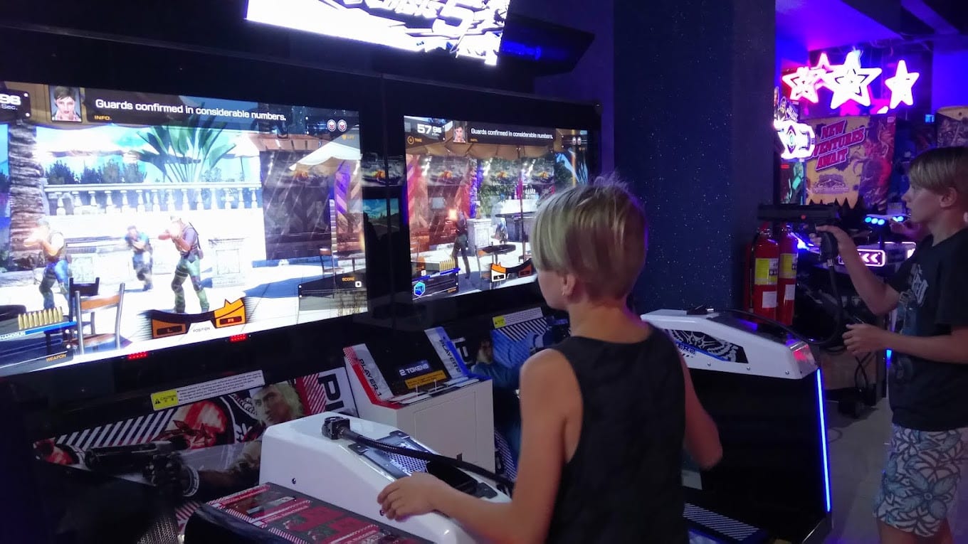 Kids enjoying Video Games at the Game Space Kids Enjoying Video Games At The Game Space