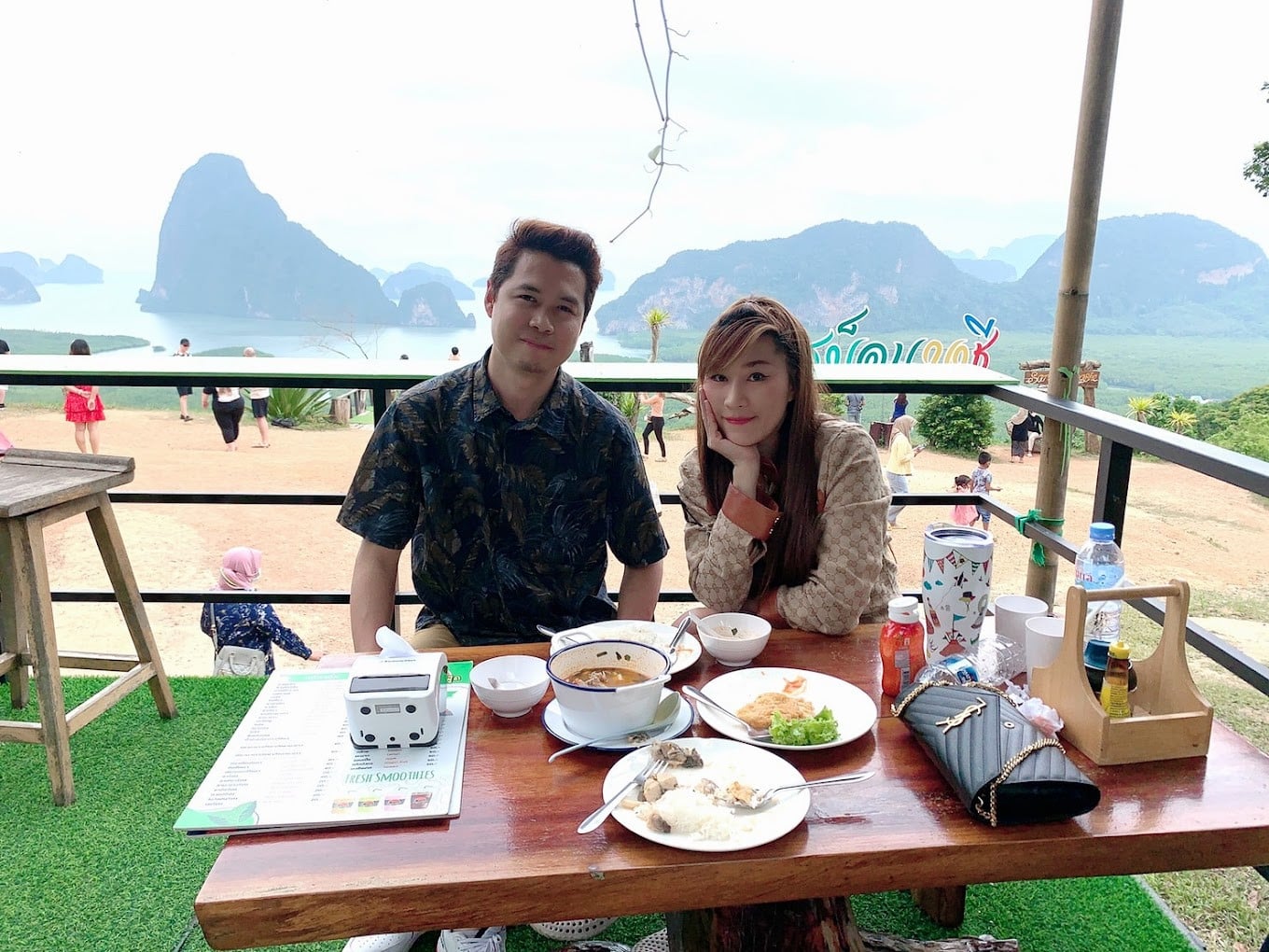 Visitors enjoying a delectable meal at Nangshe Viewpoint Eateries at Nangshe Viewpoint