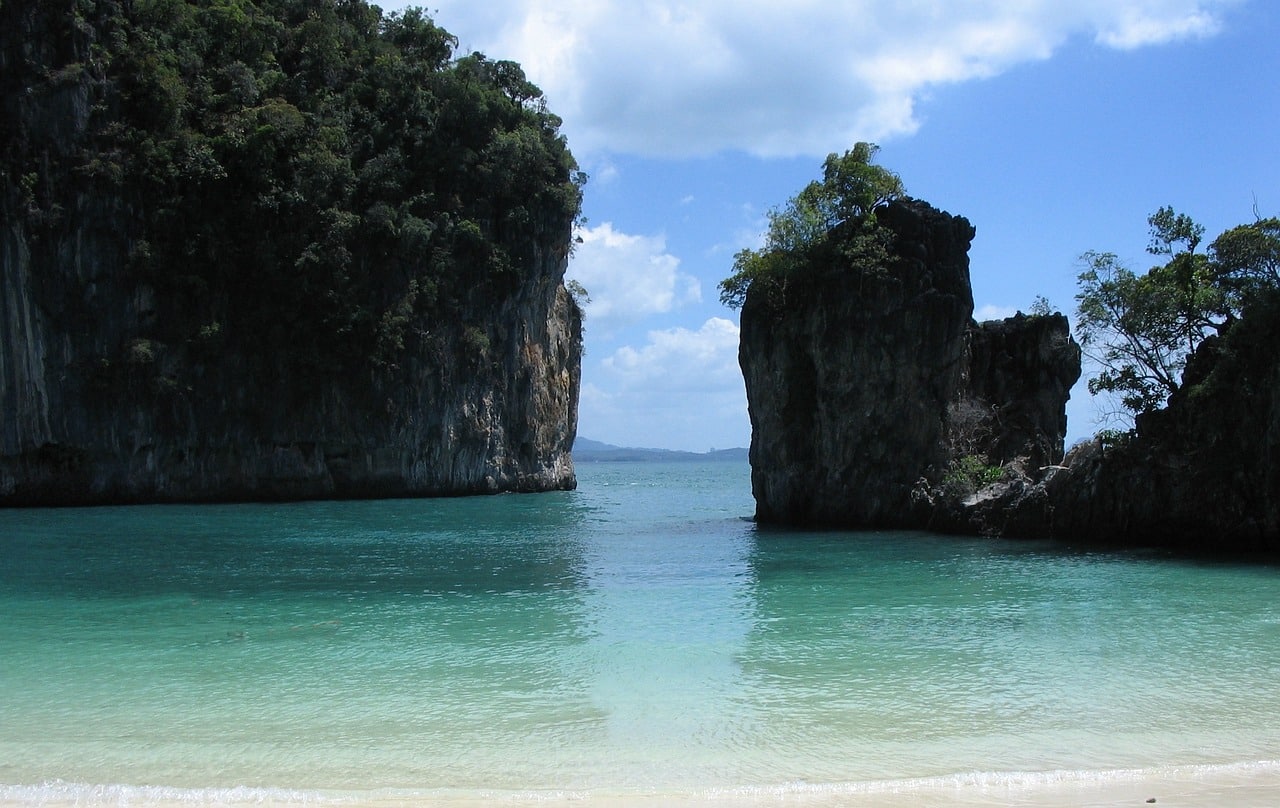Limestone Cliffs At Koh Hong Island