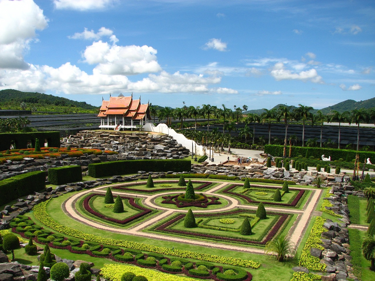 Overview Of The Beautifully Landscaped Gardens Of Nong Nooch In Pattaya